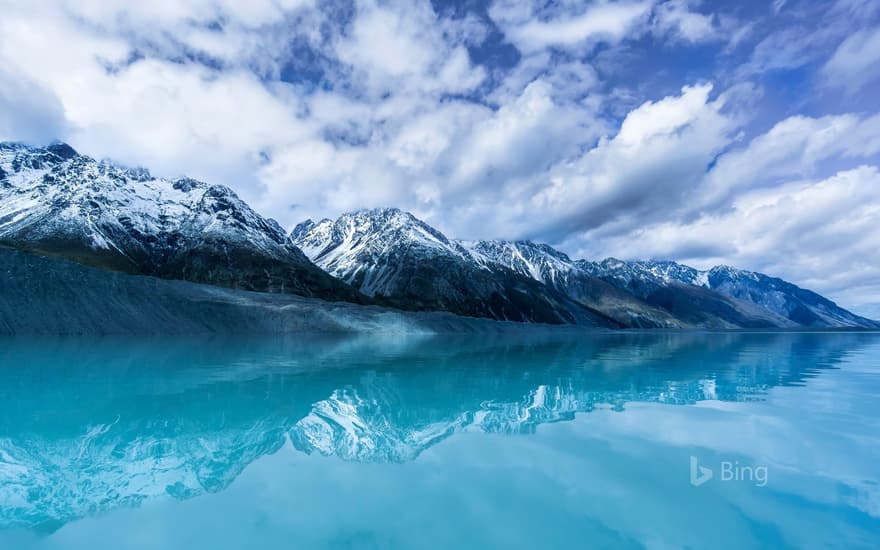 Tasman Lake on South Island, New Zealand