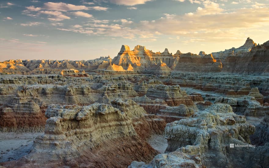 Sunset over Badlands National Park, South Dakota, United States