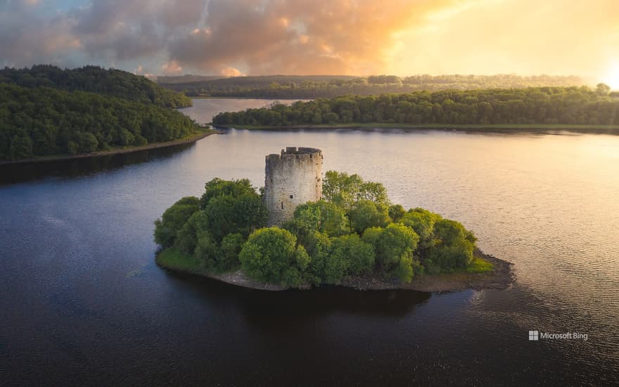 Cloughoughter Castle in Lough Oughter, County Cavan, Ireland