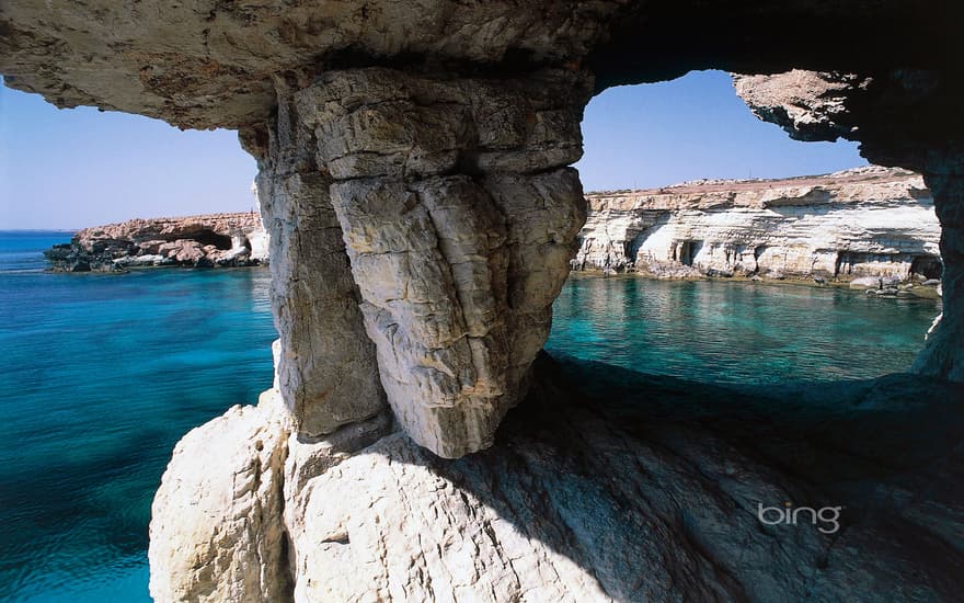 Cape Greco sea caves, Cyprus