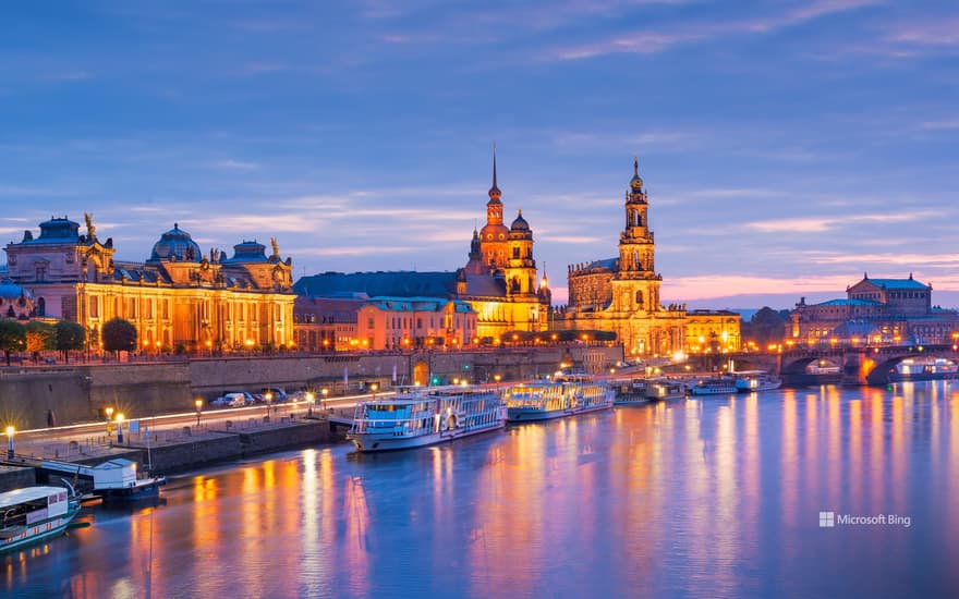 Elbe river in Dresden, Germany