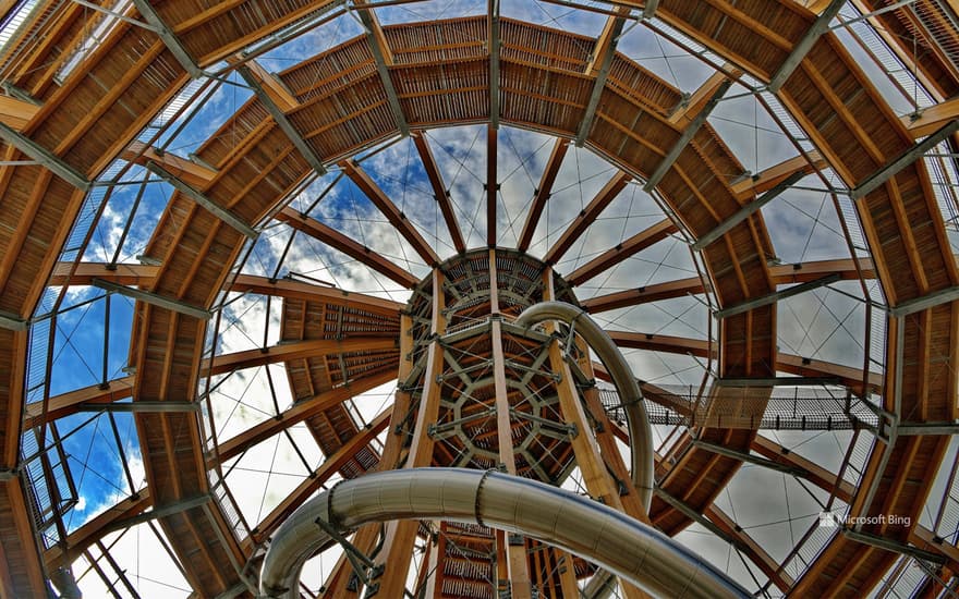 Adventure wooden sphere, Steinberg am See, Bavaria