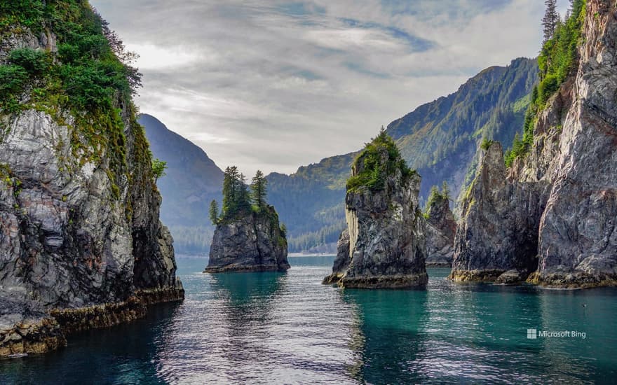 Spire Cove in Kenai Fjords National Park, Seward, Alaska, United States