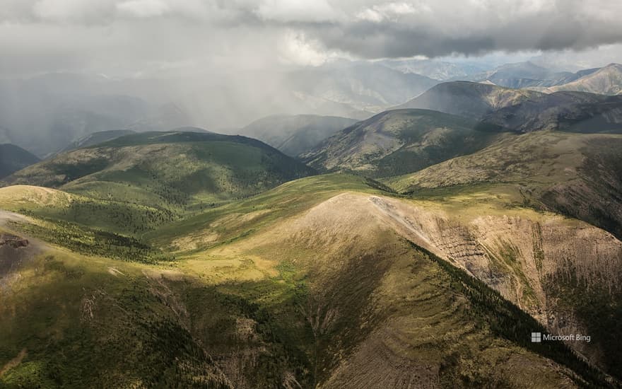 Aerial view of Nahanni National Park Reserve, Northwest Territories, Canada