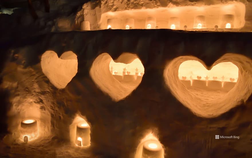 Igloo at Otaru Snow Light Path Festival, Hokkaido, Japan