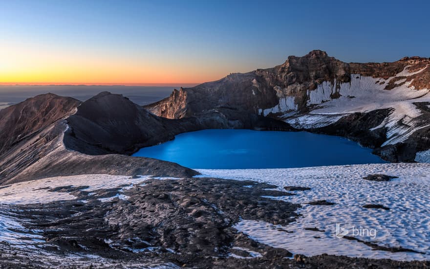 Mount Ruapehu’s crater lake, New Zealand