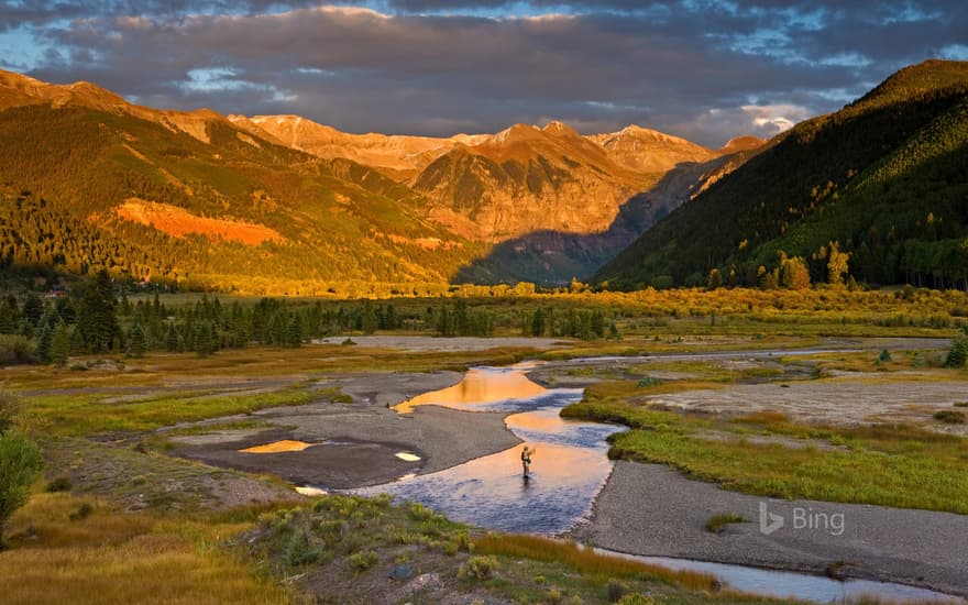 Fly fishing on the San Miguel River of Colorado