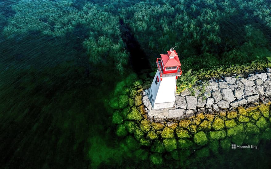 Jackson's Point Lighthouse on Lake Simcoe, Ontario