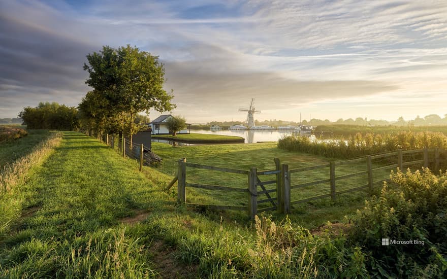 The Broads National Park at Thurne, Norfolk