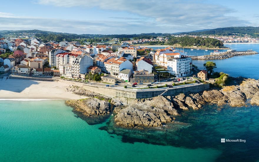 Portonovo Beach in the Pontevedra Estuary, Spain